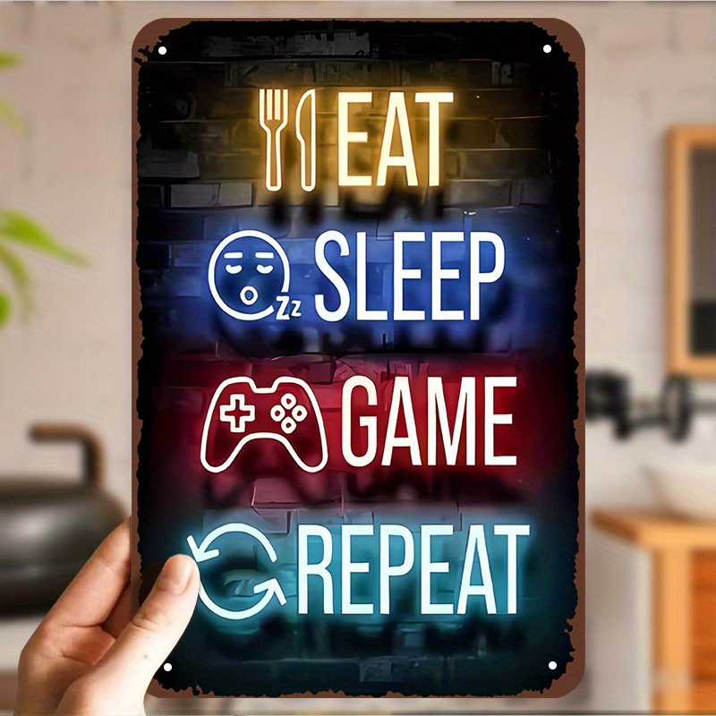Video Gaming & Esports Usd Acc - Arte de Parede Neon Vibrante para