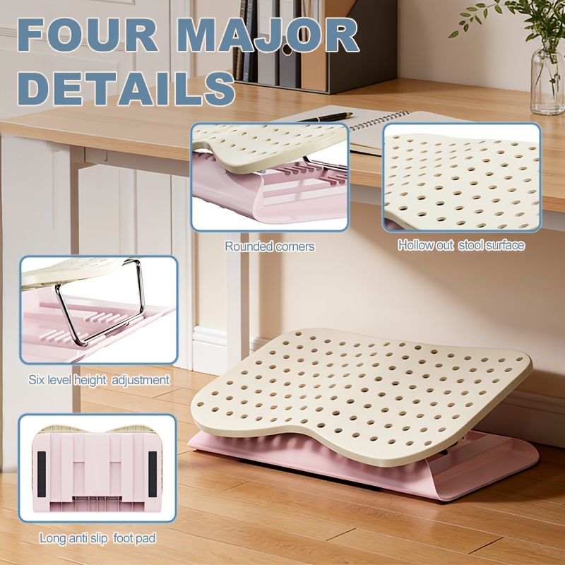 Apoio de pés portátil com orif - Footrest Under Desk avaliação e preço